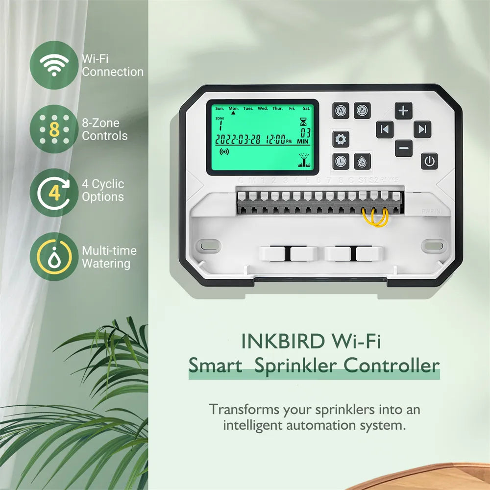 Wi‑Fi 8‑Zone Smart Sprinkler Irrigation Controller by HitMyNeed