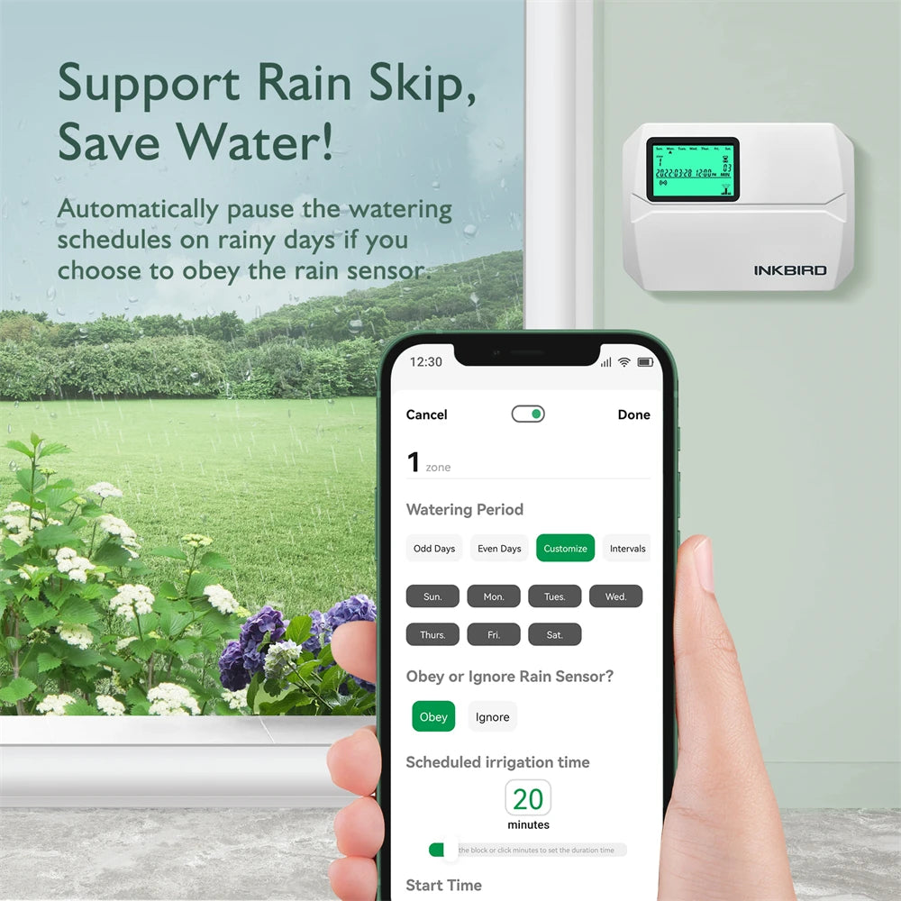 Wi‑Fi 8‑Zone Smart Sprinkler Irrigation Controller by HitMyNeed