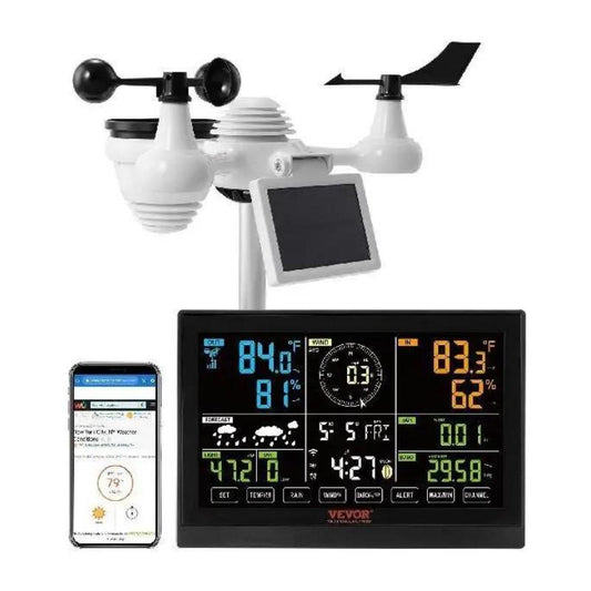 Wi-Fi Weather Station 7.5" Display with 7-in-1 Sensors by HitMyNeed