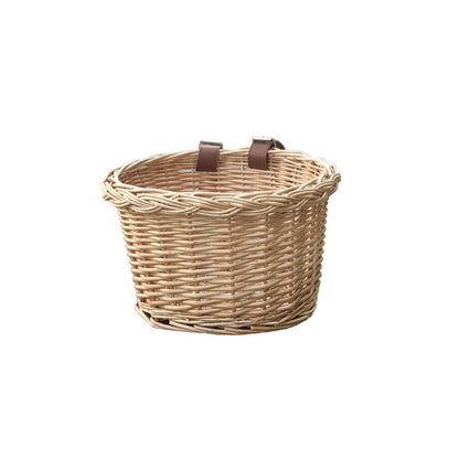 Wicker Bike Basket with Adjustable Leather Straps by HitMyNeed