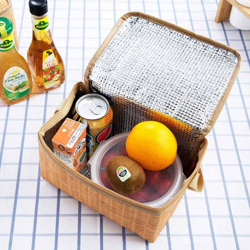 Wicker Picnic Basket with Insulated Cooler Lining by HitMyNeed