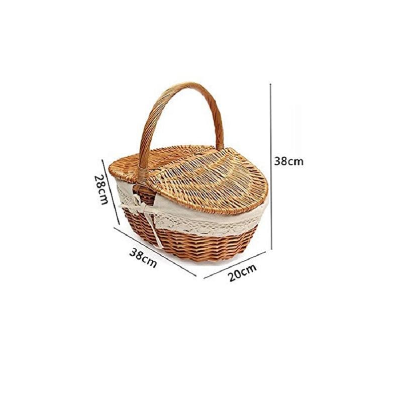 Wicker Picnic Basket with Removable Liner by HitMyNeed