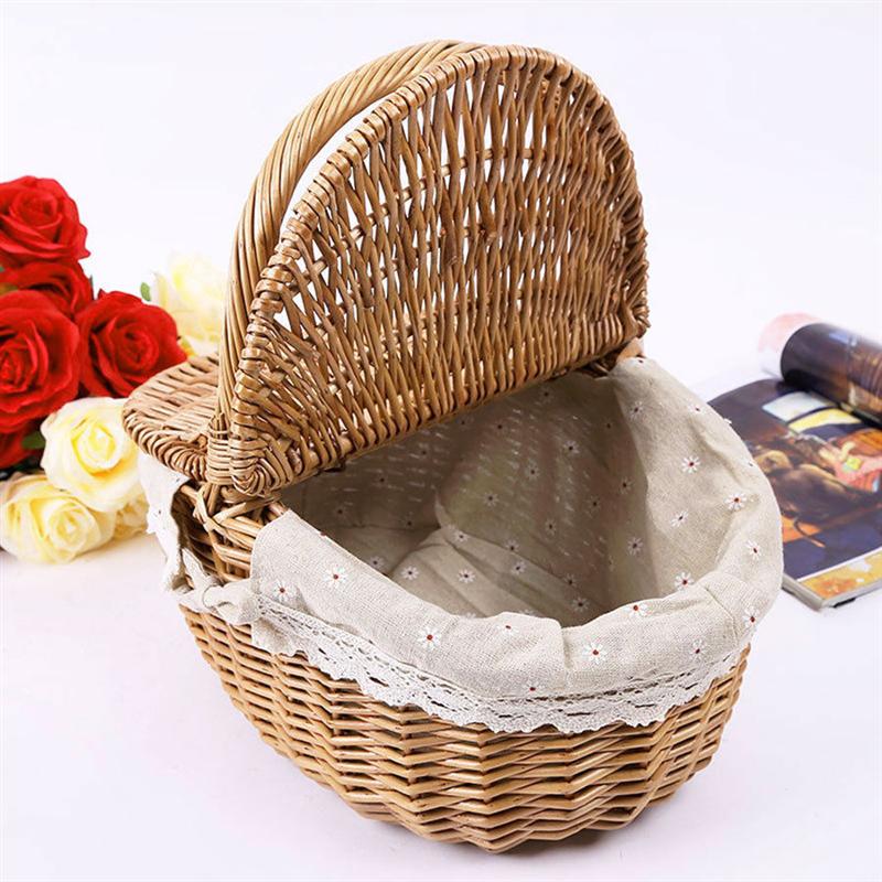 Wicker Picnic Hamper Basket with Removable Lining by HitMyNeed