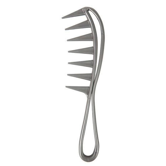 Wide Tooth Shark Comb for Curly & Thick Hair silver by HitMyNeed