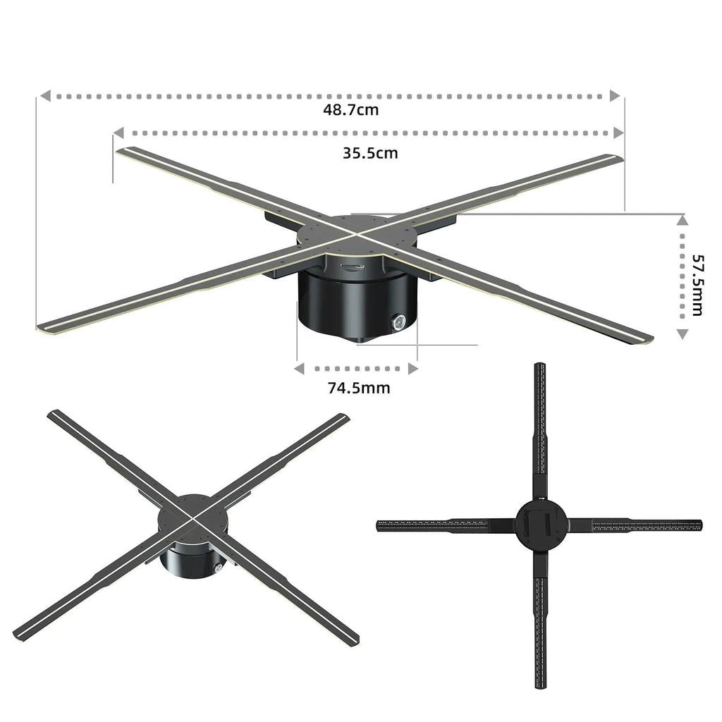 WiFi 3D Holographic Fan LED Advertising Display by HitMyNeed