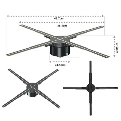 WiFi 3D Holographic Fan LED Advertising Display by HitMyNeed