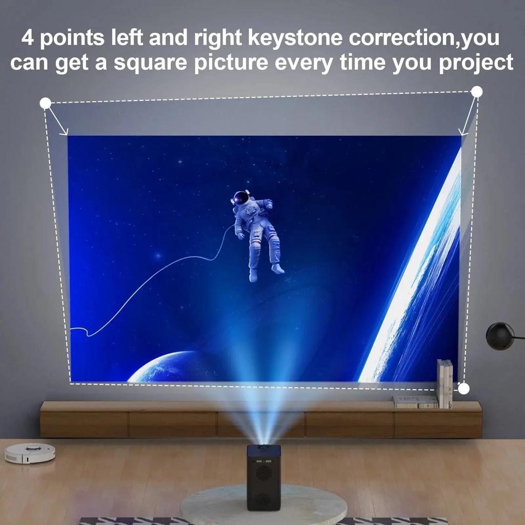 WiFi 4K Smart Portable Projector with Bluetooth by HitMyNeed