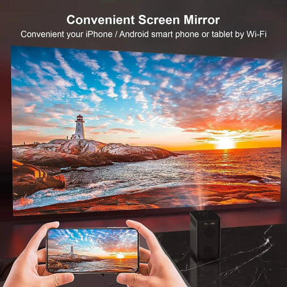WiFi 4K Smart Portable Projector with Bluetooth by HitMyNeed