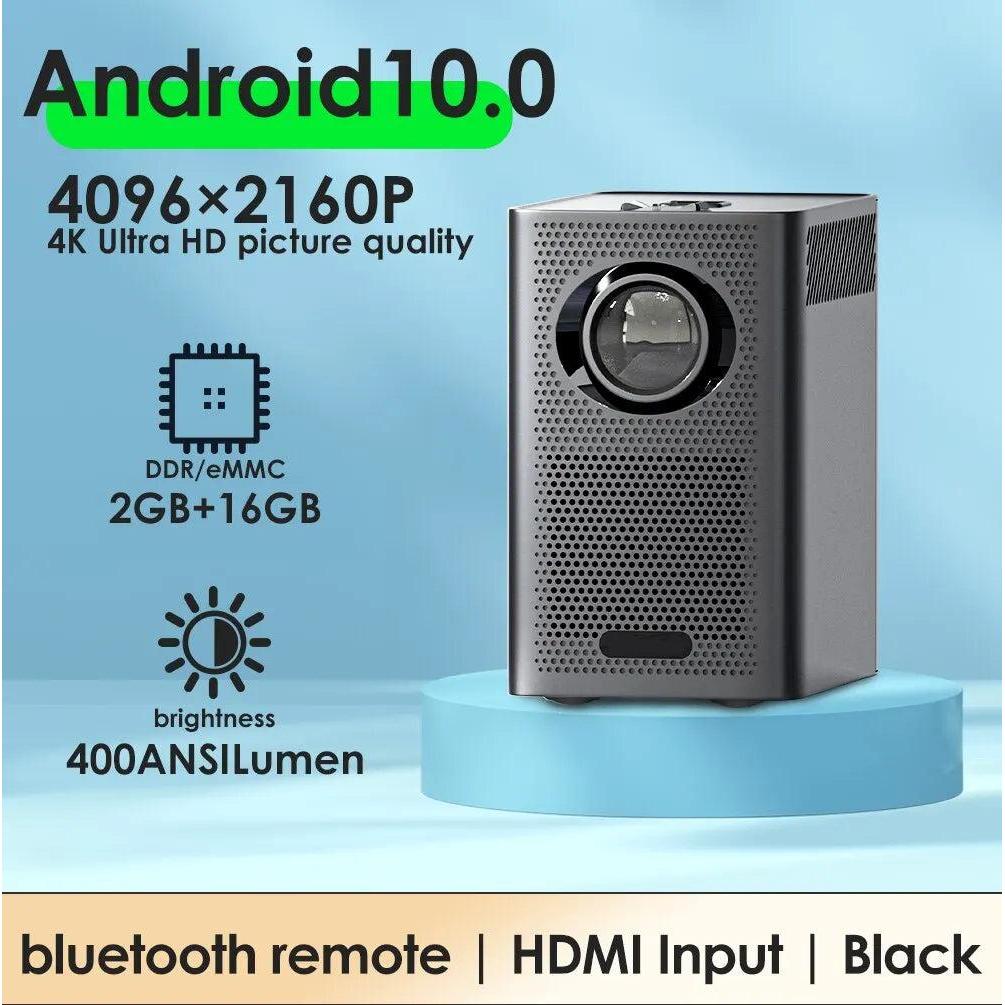 WiFi 4K Smart Portable Projector with Bluetooth by HitMyNeed