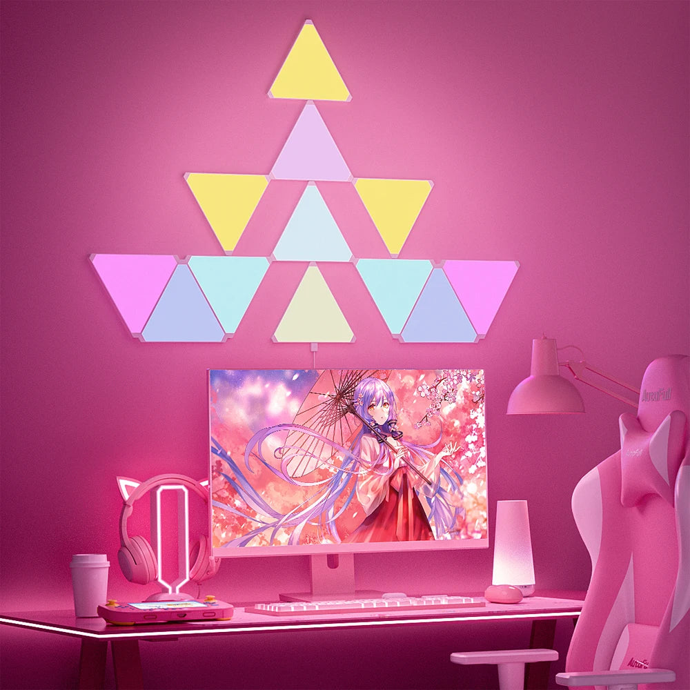 WiFi Bluetooth LED Triangle Wall Light Panels by HitMyNeed