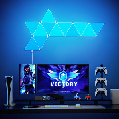 WiFi Bluetooth LED Triangle Wall Light Panels bluetooth-app 3-pcs-set au by HitMyNeed