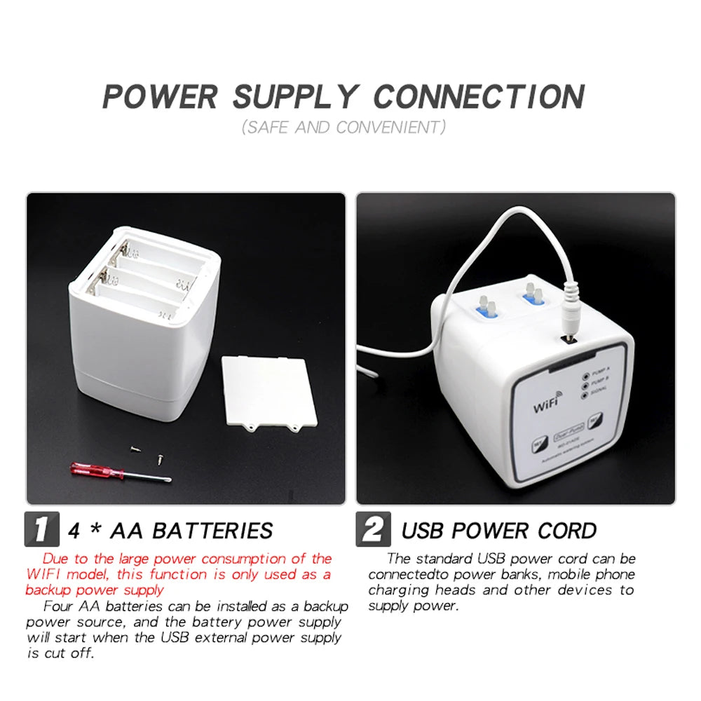 WiFi Dual Pump Drip Irrigation System for 20 Pots by HitMyNeed