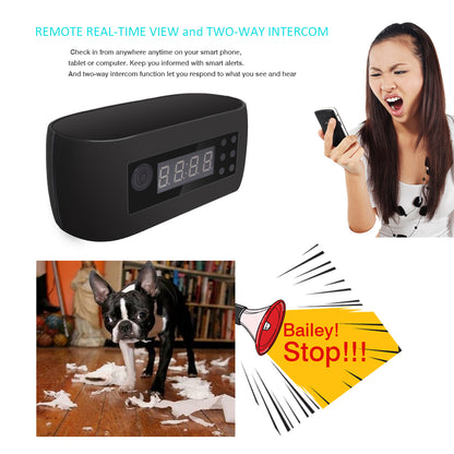 WiFi Hidden Spy Camera Clock with Night Vision by HitMyNeed