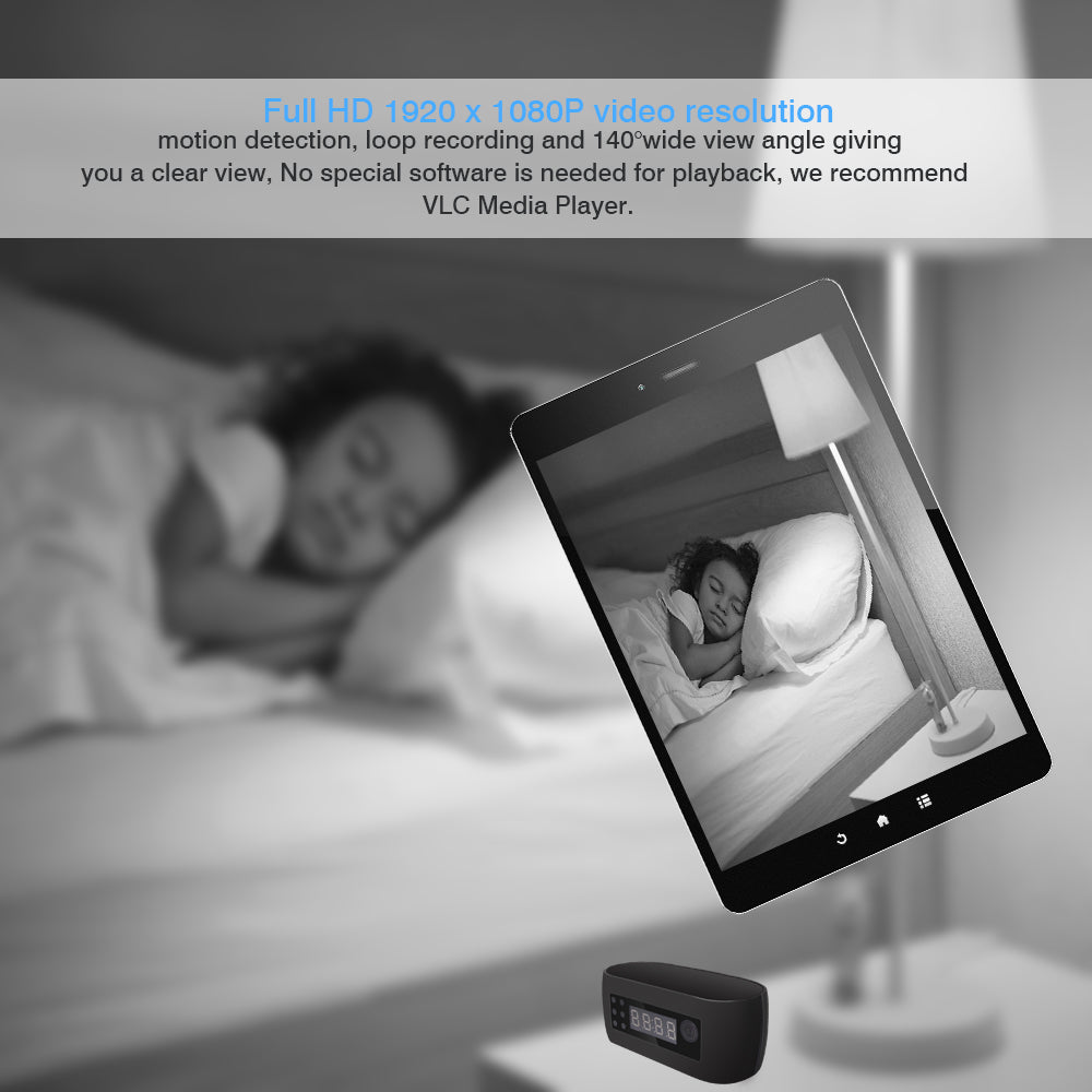 WiFi Hidden Spy Camera Clock with Night Vision by HitMyNeed