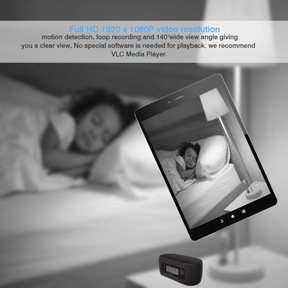 WiFi Hidden Spy Camera Clock with Night Vision by HitMyNeed