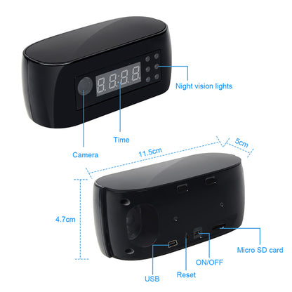 WiFi Hidden Spy Camera Clock with Night Vision by HitMyNeed