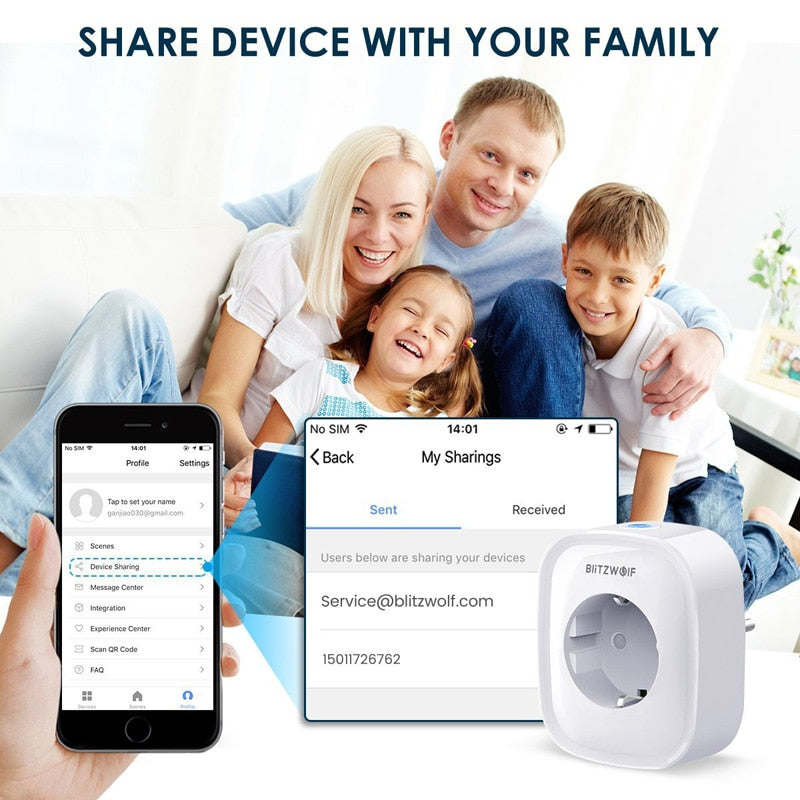 WiFi Smart Plug 16A with App & Voice Control by HitMyNeed