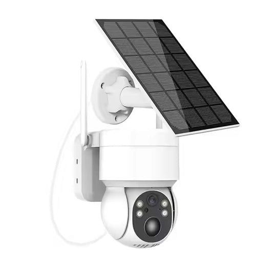 WiFi Solar PTZ Outdoor Security Camera 4MP with iCSee 2mp-32g-sd-card by HitMyNeed