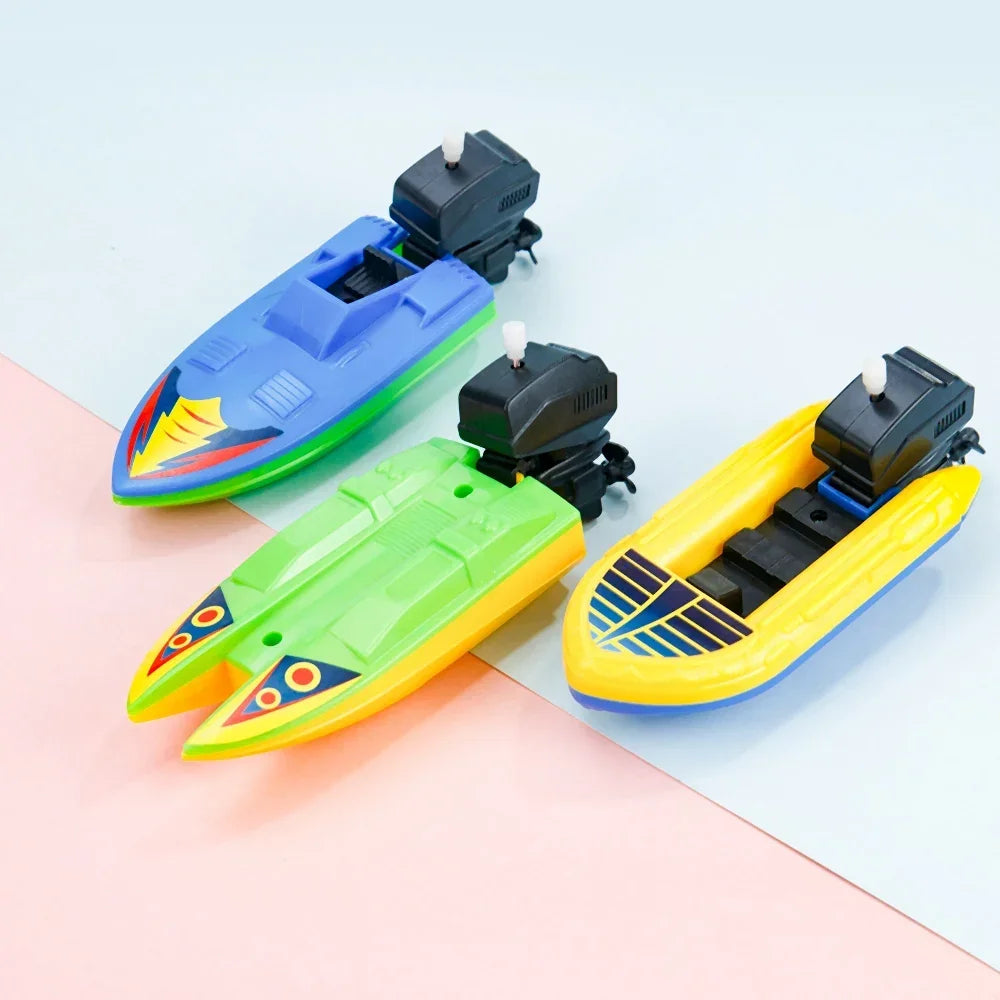 Wind Up Speed Boat Bath Toy for Kids by HitMyNeed