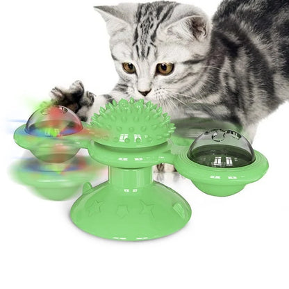 Windmill Interactive Cat Toy with Turntable & Brush c by HitMyNeed