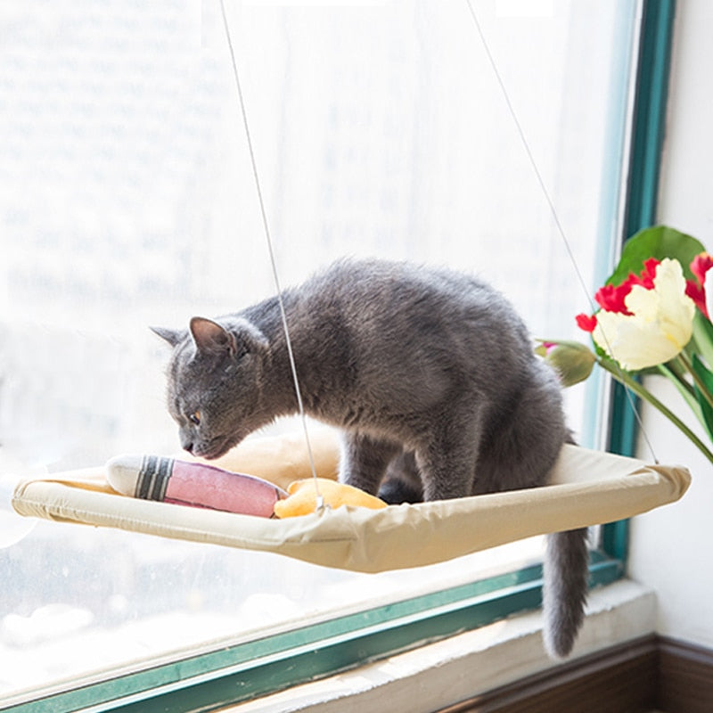 Window Cat Hammock Seat with Strong Suction Cups by HitMyNeed