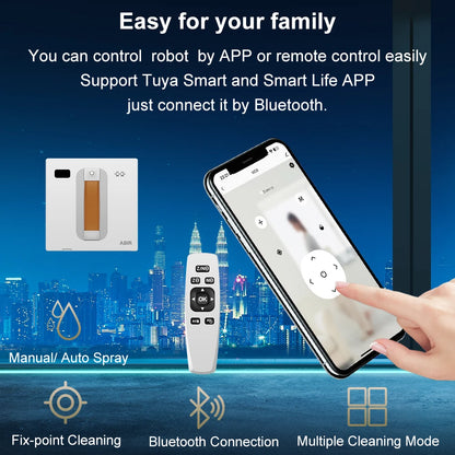 Window Cleaning Robot with Dual Spray & Laser Navigation by HitMyNeed