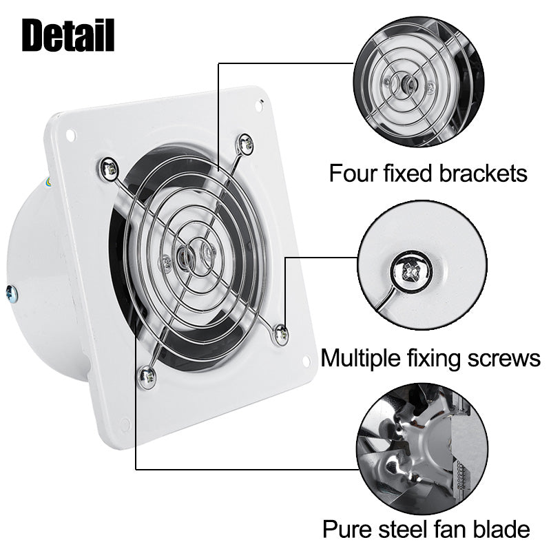 Window Exhaust Fan 10cm Quiet Ventilation 25W by HitMyNeed