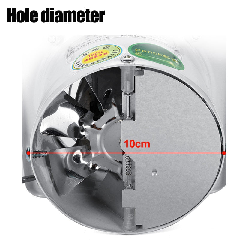 Window Exhaust Fan 10cm Quiet Ventilation 25W by HitMyNeed