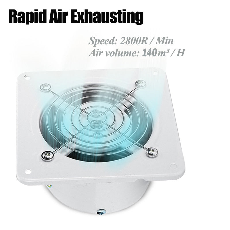 Window Exhaust Fan 10cm Quiet Ventilation 25W by HitMyNeed