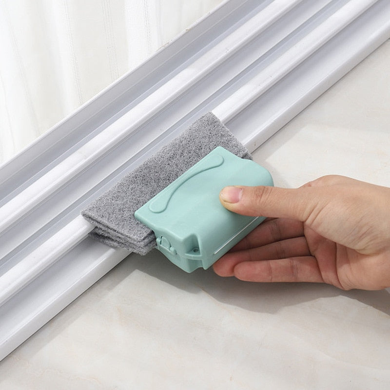 Window Groove Cleaning Brush with Washable Pad by HitMyNeed