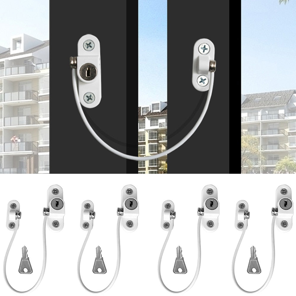 Window Locks Child Safety Set (4-Pack) by HitMyNeed