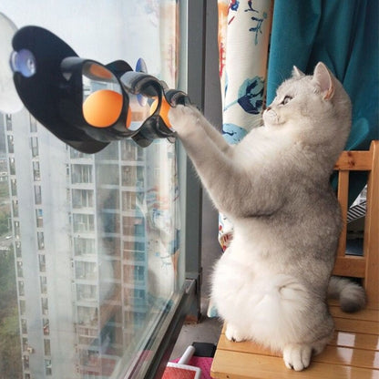 Window Suction Cat Track Toy with Rolling Balls by HitMyNeed