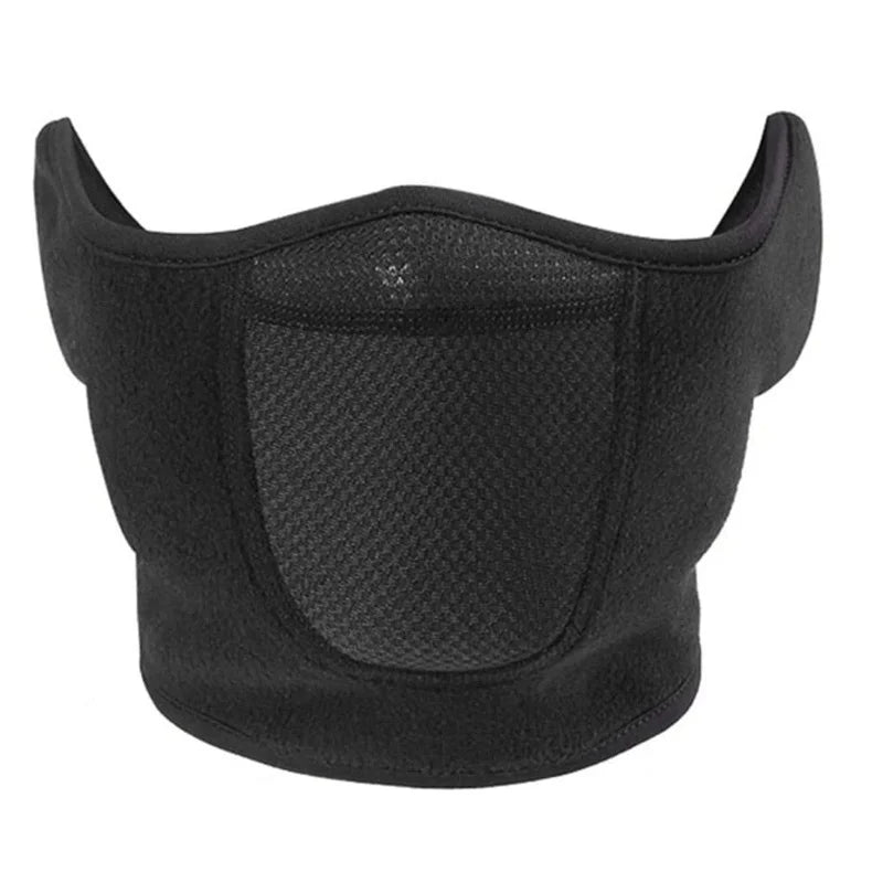 Windproof Fleece Face Mask for Winter Sports black by HitMyNeed
