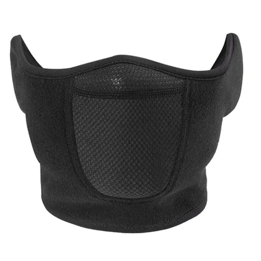 Windproof Fleece Face Mask for Winter Sports black by HitMyNeed