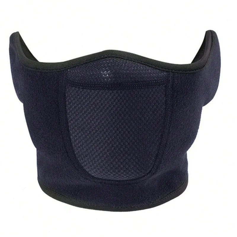 Windproof Fleece Face Mask for Winter Sports navy-blue by HitMyNeed