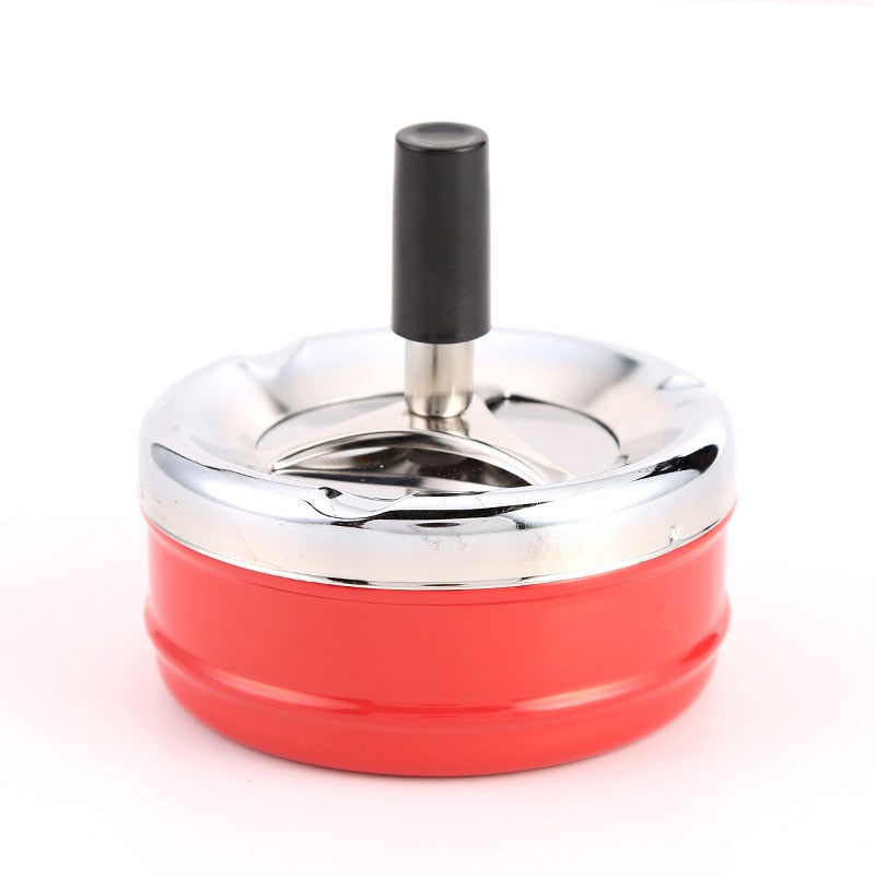 Windproof Metal Ashtray with Rotating Lid Cover by HitMyNeed