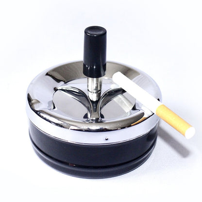 Windproof Metal Ashtray with Rotating Lid Cover by HitMyNeed