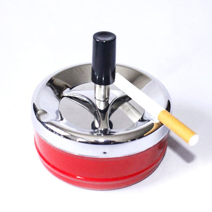 Windproof Metal Ashtray with Rotating Lid Cover by HitMyNeed