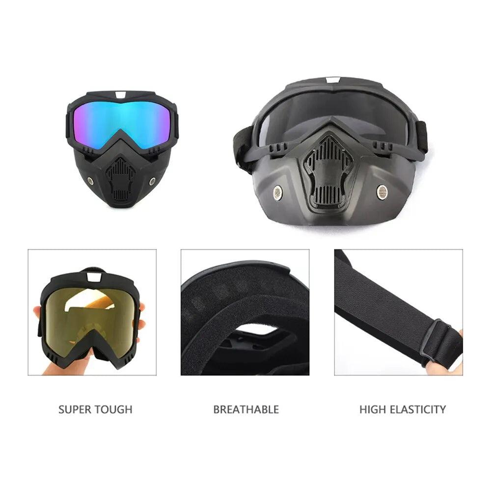 Windproof Motorcycle Mask Goggles with UV Protection by HitMyNeed