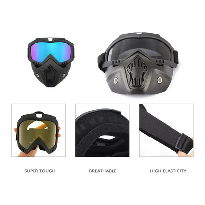 Windproof Motorcycle Mask Goggles with UV Protection by HitMyNeed