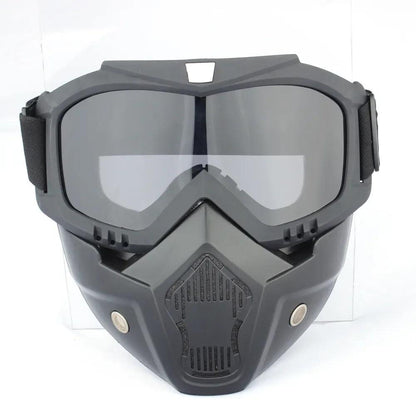 Windproof Motorcycle Mask Goggles with UV Protection grey-lens by HitMyNeed