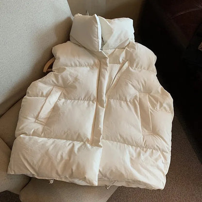 Windproof Women's Winter Puffer Vest by HitMyNeed