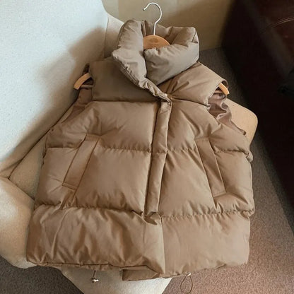 Windproof Women's Winter Puffer Vest by HitMyNeed