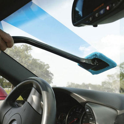 Windshield Cleaner with Long Handle and Microfiber Head by HitMyNeed