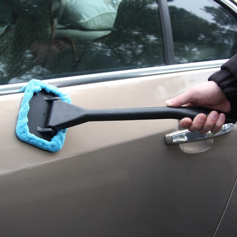 Windshield Cleaner with Long Handle and Microfiber Head by HitMyNeed