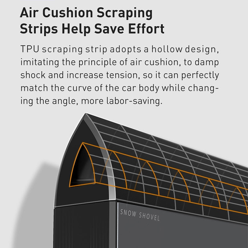 Windshield Ice Scraper with TPU Tip and Air Cushion by HitMyNeed