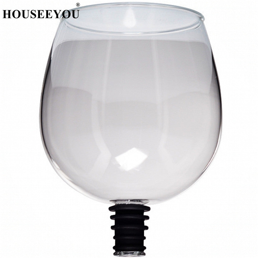 Wine Bottle Top Glass Cup 260ml by HitMyNeed