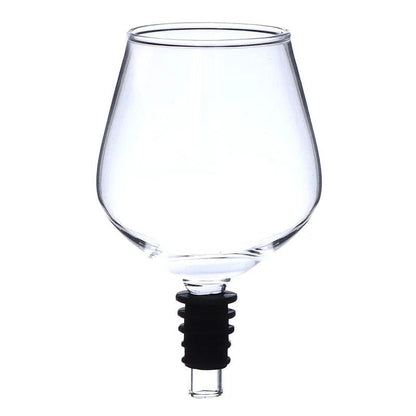 Wine Bottle Topper Glass with Silicone Seal by HitMyNeed