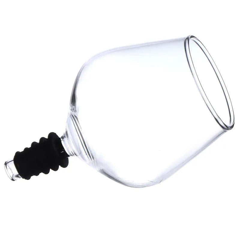 Wine Bottle Topper Glass with Silicone Seal by HitMyNeed