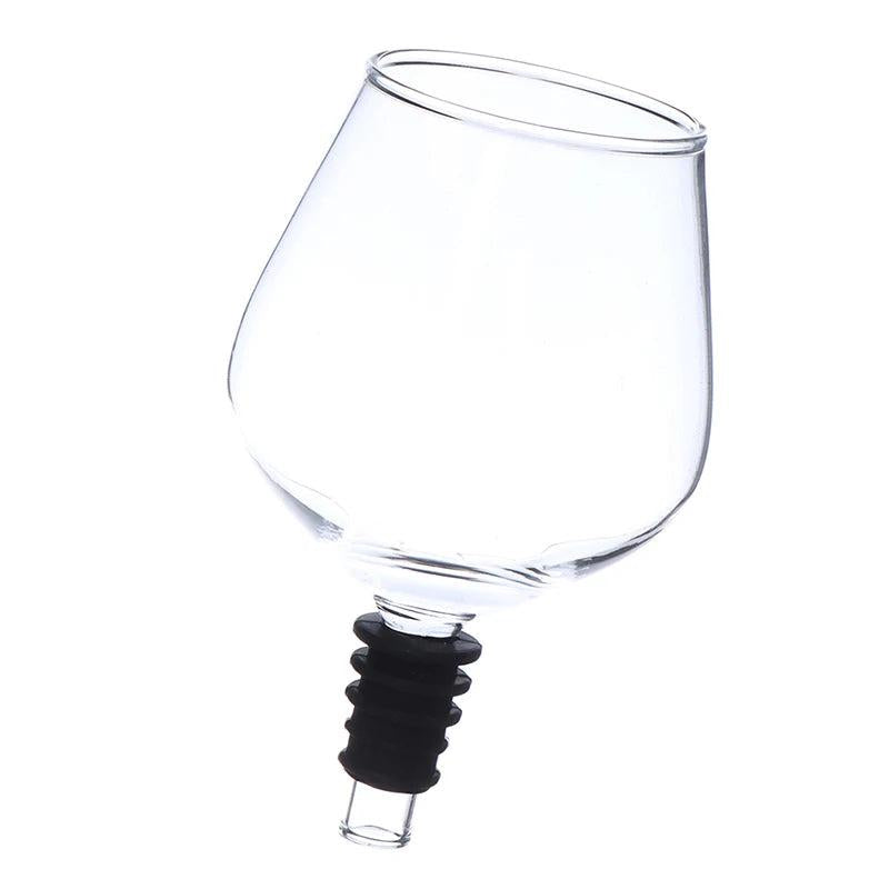 Wine Bottle Topper Glass with Silicone Seal by HitMyNeed